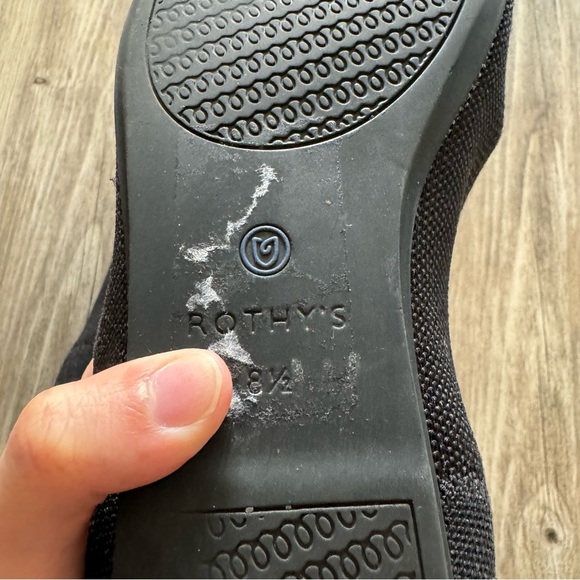 Rothy’s Round Toe Ballet Flat Shoes Women’s Black Size 8.5 - Picture 4 of 4